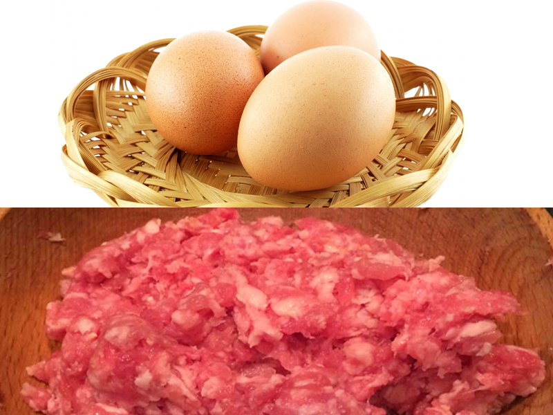 cách làm trứng chiên thịt bằm