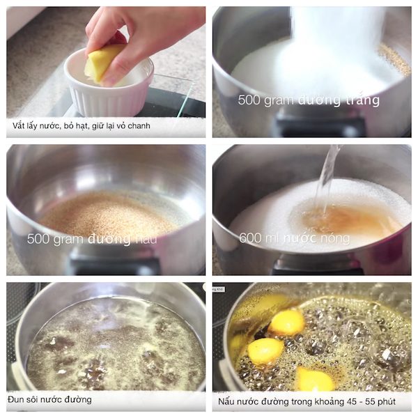 Cách nấu nước đường làm bánh trung thu